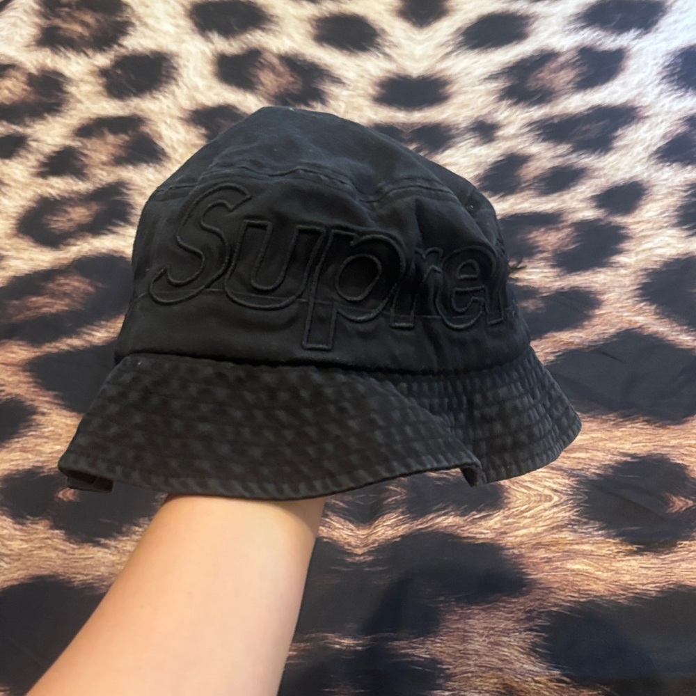 Supreme Dark Bucket Hat with Logo